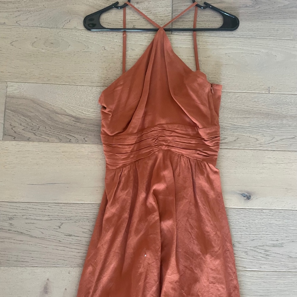 Urban Outfitters Burnt Orange/Rust colored Halter Mini Dress - SIZE SMALL